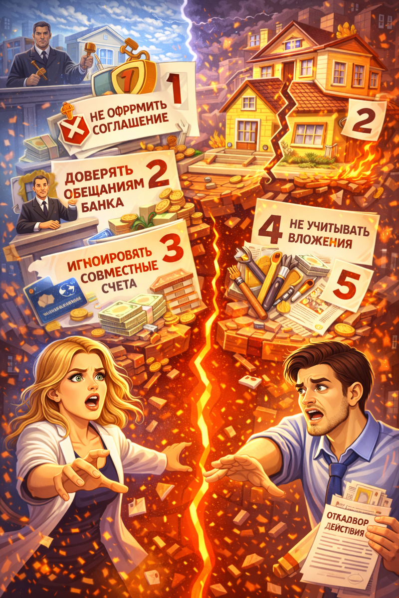 Ошибки на разводе, которые могут стоить вам квартиры