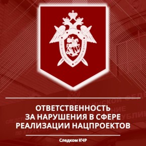 Следственное управление СК России по Карачаево-Черкесской Республике предупреждает об уголовной ответственности за преступления, совершенные в сфере реализации национальных проектов