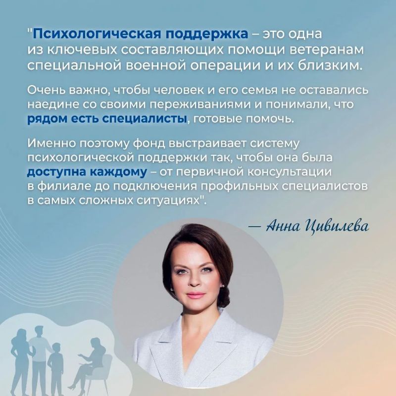Фонд «Защитники Отечества» совершенствует работу по оказанию психологической помощи ветеранам СВО и их семьям Фонд «Защитники Отечества» совершенствует работу по оказанию психологической помощи ветеранам СВО и их семьям