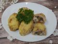 Вкусные зразы из куриного мяса с грибами и сыром