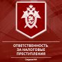 Следственное управление СК России по Карачаево-Черкесской Республике предупреждает об уголовной ответственности за совершение налоговых преступлений