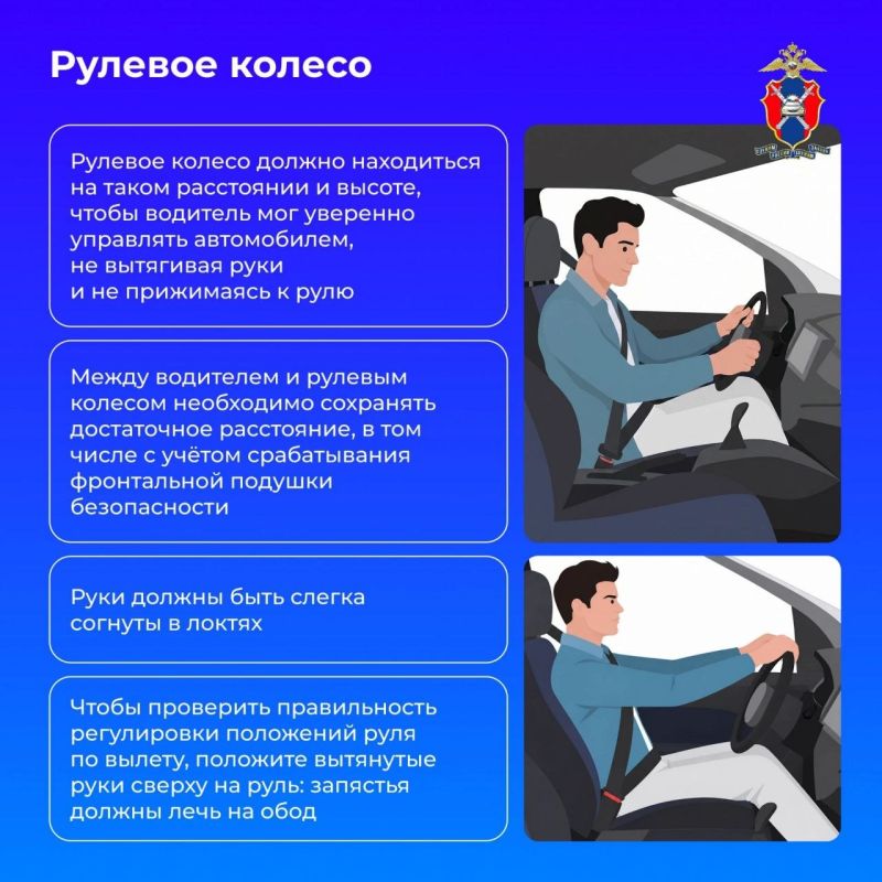 Правильная посадка за рулем напрямую влияет на безопасность поездки Правильная посадка за рулем напрямую влияет на безопасность поездки